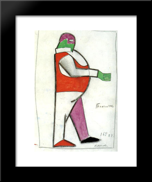 Fat Man 20x24 Black Modern Wood Framed Art Print Poster by Malevich, Kazimir