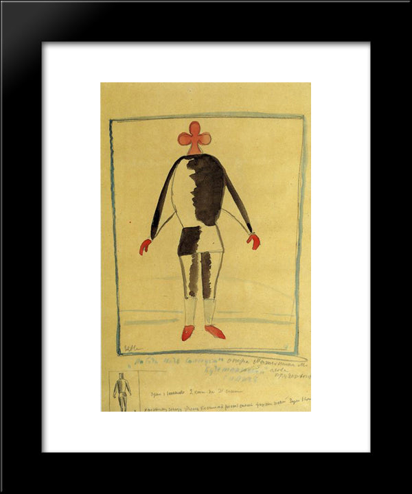 The Athlete Of The Future 20x24 Black Modern Wood Framed Art Print Poster by Malevich, Kazimir