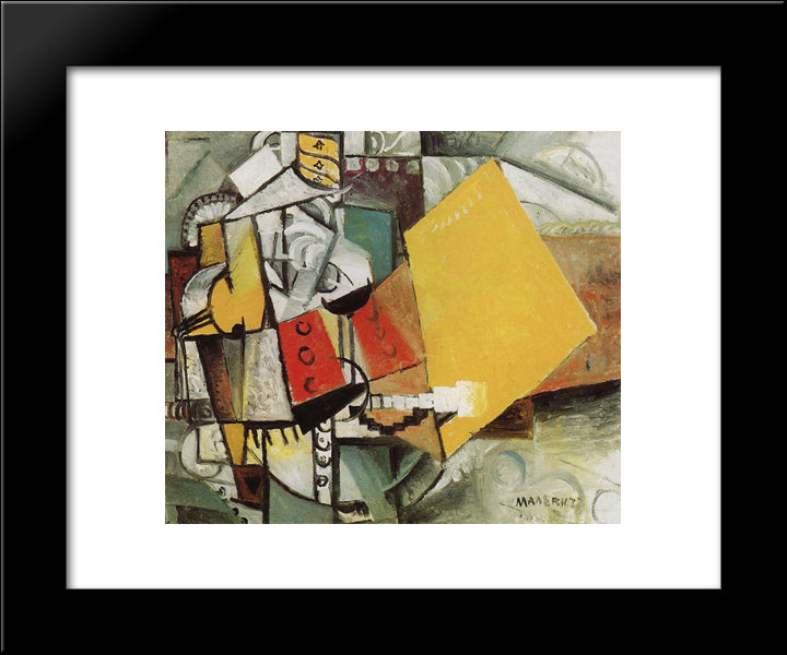 Guard 20x24 Black Modern Wood Framed Art Print Poster by Malevich, Kazimir