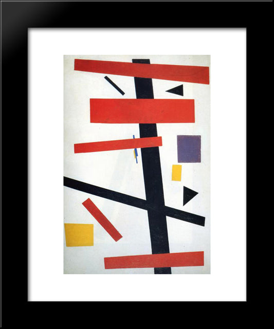 Suprematism 20x24 Black Modern Wood Framed Art Print Poster by Malevich, Kazimir