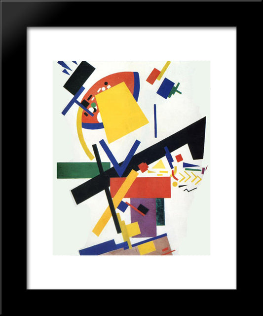 Suprematism 20x24 Black Modern Wood Framed Art Print Poster by Malevich, Kazimir