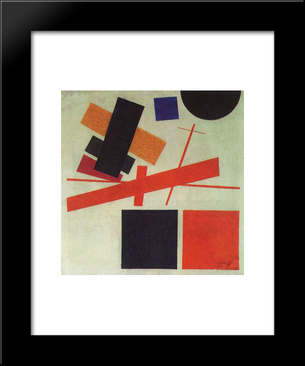 Suprematism 20x24 Black Modern Wood Framed Art Print Poster by Malevich, Kazimir