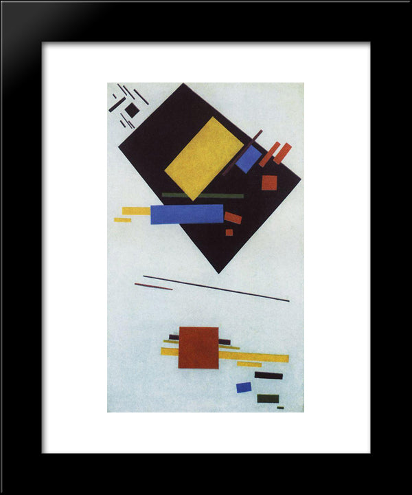 Suprematism 20x24 Black Modern Wood Framed Art Print Poster by Malevich, Kazimir