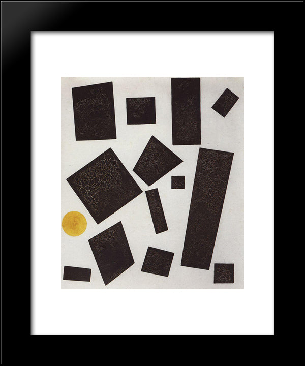 Suprematism 20x24 Black Modern Wood Framed Art Print Poster by Malevich, Kazimir
