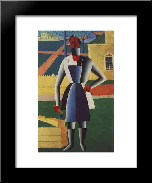 Carpenter 20x24 Black Modern Wood Framed Art Print Poster by Malevich, Kazimir