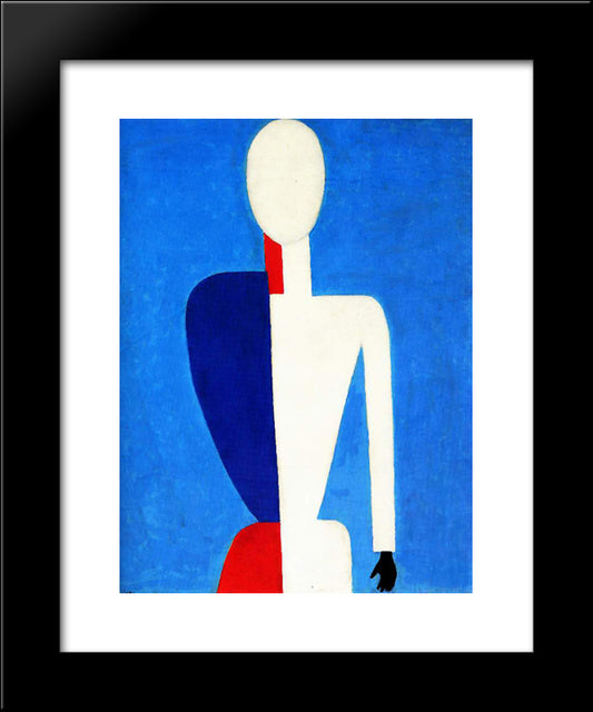 Torso 20x24 Black Modern Wood Framed Art Print Poster by Malevich, Kazimir