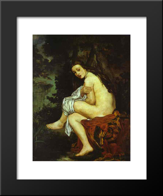 Surprised Nymph 20x24 Black Modern Wood Framed Art Print Poster by Manet, Edouard
