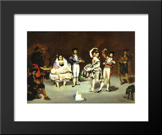 The Spanish Ballet 20x24 Black Modern Wood Framed Art Print Poster by Manet, Edouard