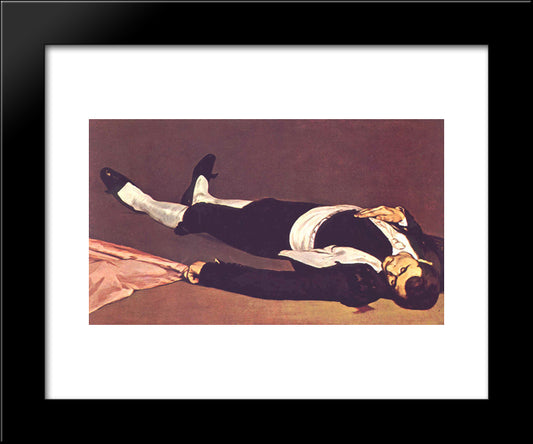 The Dead Toreador 20x24 Black Modern Wood Framed Art Print Poster by Manet, Edouard