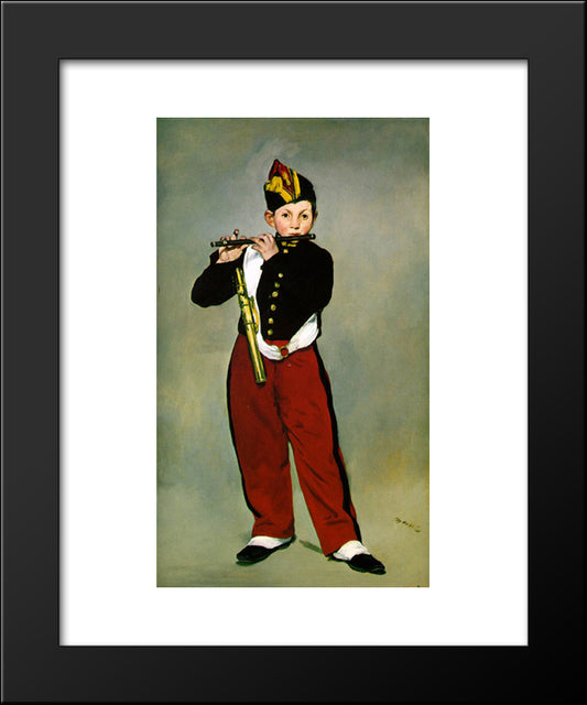 The Fifer 20x24 Black Modern Wood Framed Art Print Poster by Manet, Edouard