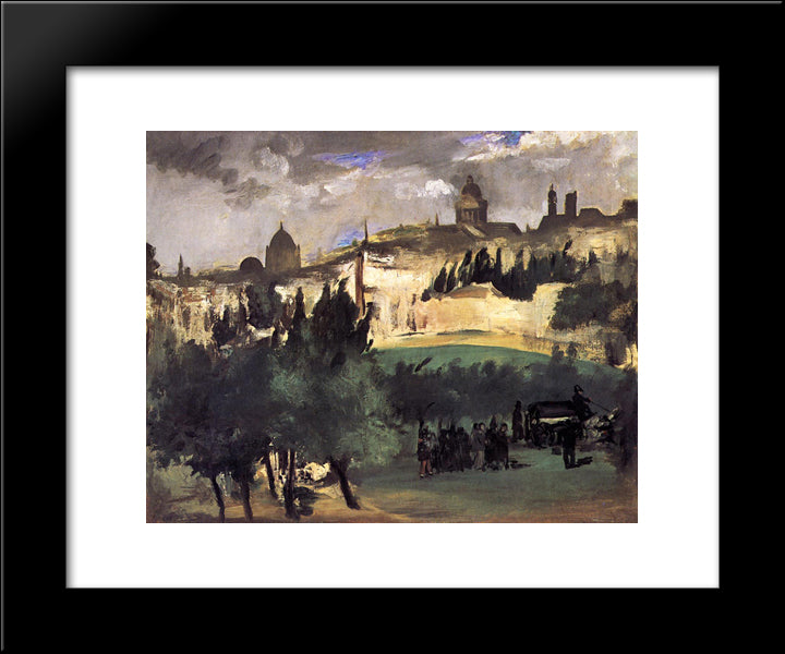 The Burial 20x24 Black Modern Wood Framed Art Print Poster by Manet, Edouard