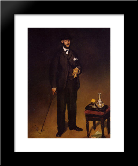 Theodore Duret 20x24 Black Modern Wood Framed Art Print Poster by Manet, Edouard