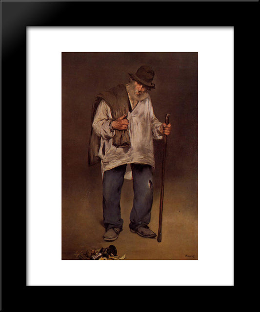 The Ragpicker 20x24 Black Modern Wood Framed Art Print Poster by Manet, Edouard