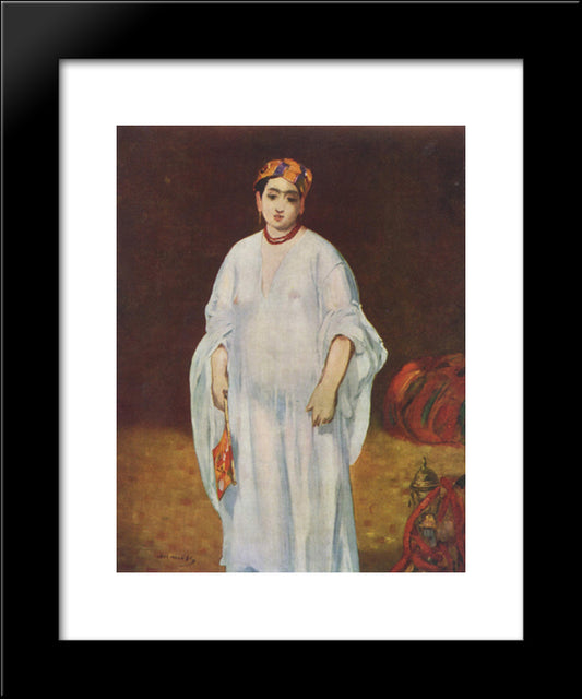 Young Woman In Oriental Garb 20x24 Black Modern Wood Framed Art Print Poster by Manet, Edouard
