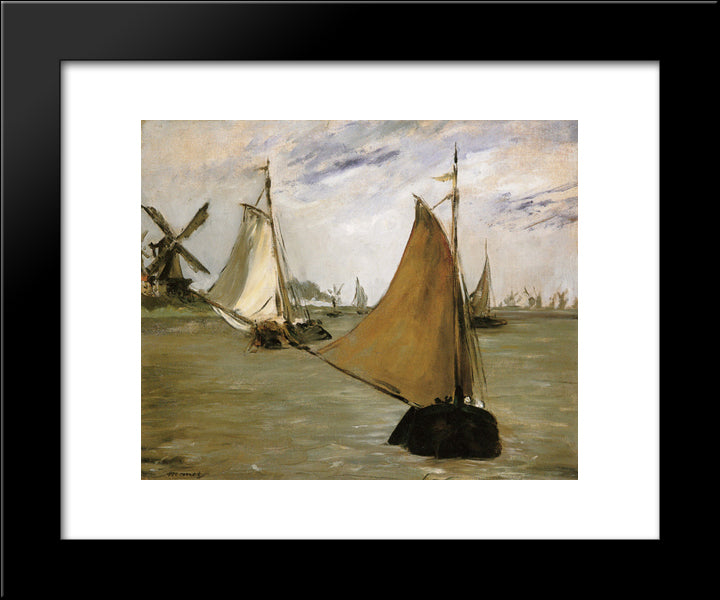 View Of Holland 20x24 Black Modern Wood Framed Art Print Poster by Manet, Edouard
