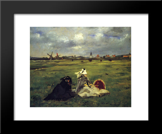 Swallows 20x24 Black Modern Wood Framed Art Print Poster by Manet, Edouard