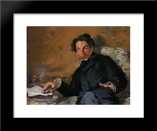 Stephane Mallarme 20x24 Black Modern Wood Framed Art Print Poster by Manet, Edouard