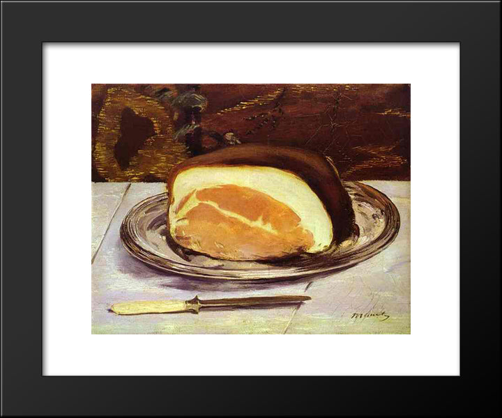The Ham 20x24 Black Modern Wood Framed Art Print Poster by Manet, Edouard