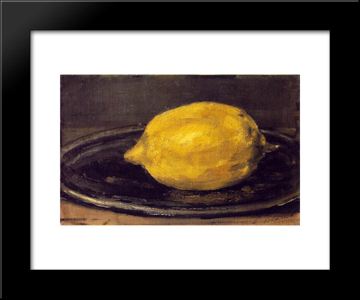 The Lemon 20x24 Black Modern Wood Framed Art Print Poster by Manet, Edouard