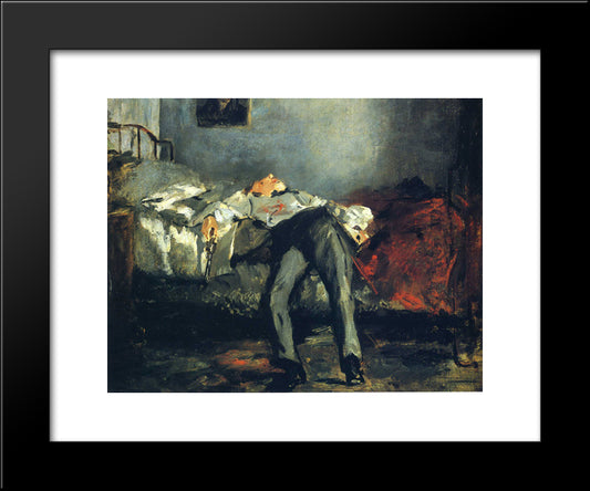 The Suicide 20x24 Black Modern Wood Framed Art Print Poster by Manet, Edouard