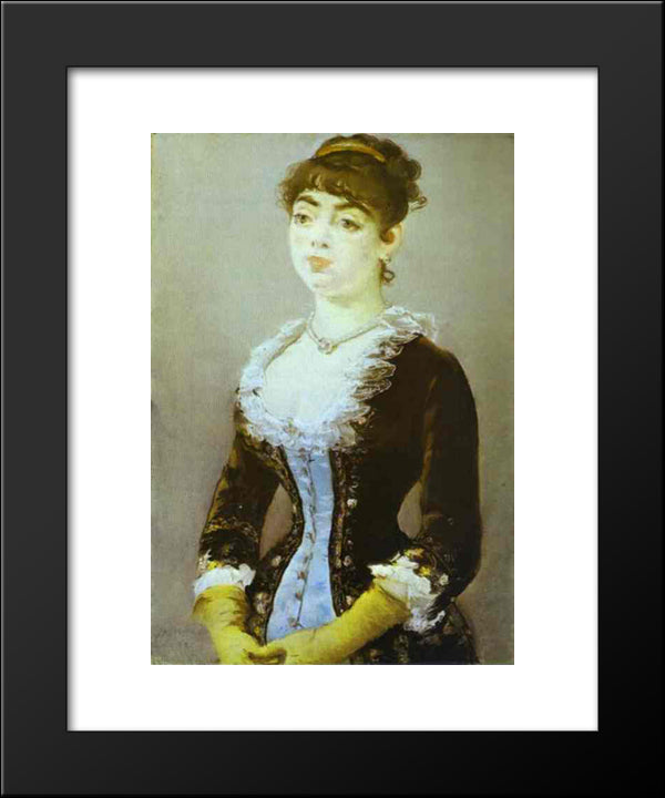 Portrait Of Madame Michel-Levy 20x24 Black Modern Wood Framed Art Print Poster by Manet, Edouard