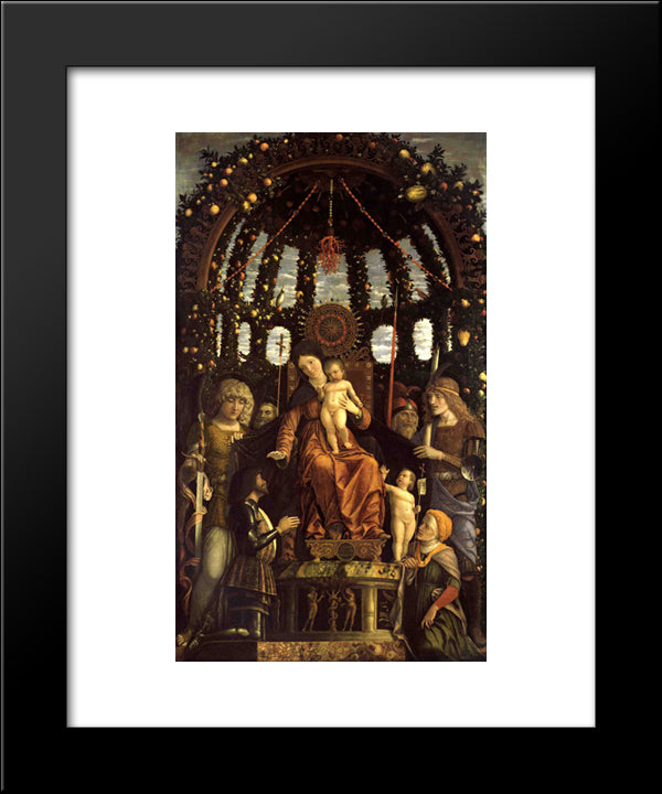 Christianity, Saints-And-Apostles 20x24 Black Modern Wood Framed Art Print Poster by Mantegna, Andrea