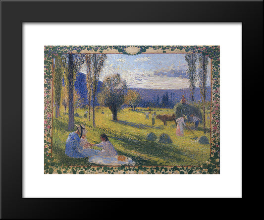 The Harvest 20x24 Black Modern Wood Framed Art Print Poster by Martin, Henri