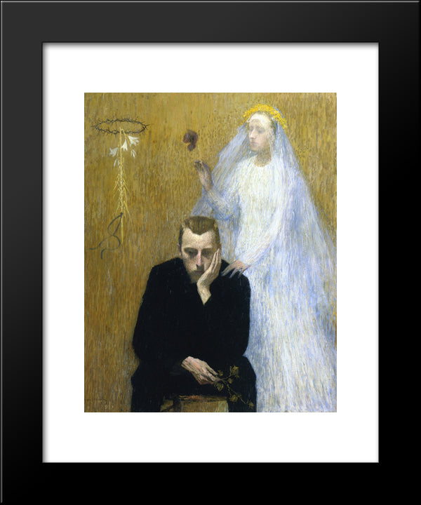 Mystic Scene 20x24 Black Modern Wood Framed Art Print Poster by Martin, Henri