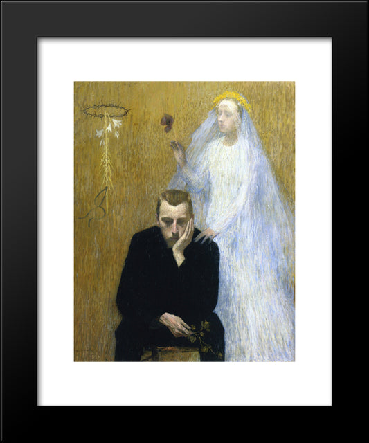 Mystic Scene 20x24 Black Modern Wood Framed Art Print Poster by Martin, Henri