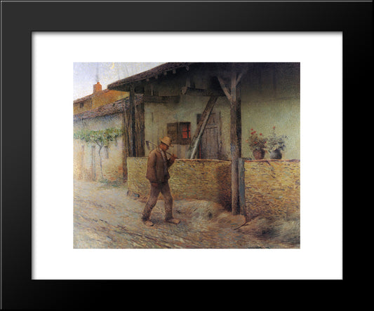 Return From The Fields 20x24 Black Modern Wood Framed Art Print Poster by Martin, Henri