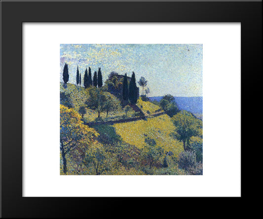 View From The Artist'S Studio 20x24 Black Modern Wood Framed Art Print Poster by Martin, Henri