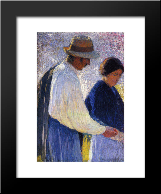 The Married Couple Study For Reapers 20x24 Black Modern Wood Framed Art Print Poster by Martin, Henri
