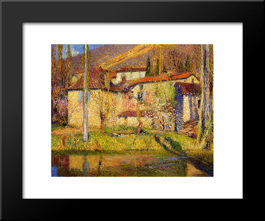 Landscape Near Toulouse 20x24 Black Modern Wood Framed Art Print Poster by Martin, Henri