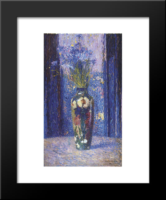 Vase Of Flowers 20x24 Black Modern Wood Framed Art Print Poster by Martin, Henri