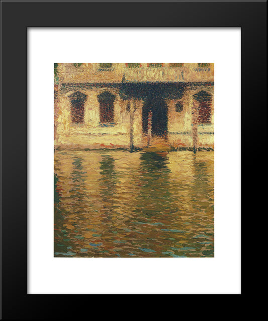 View Of The Palace In Venice 20x24 Black Modern Wood Framed Art Print Poster by Martin, Henri