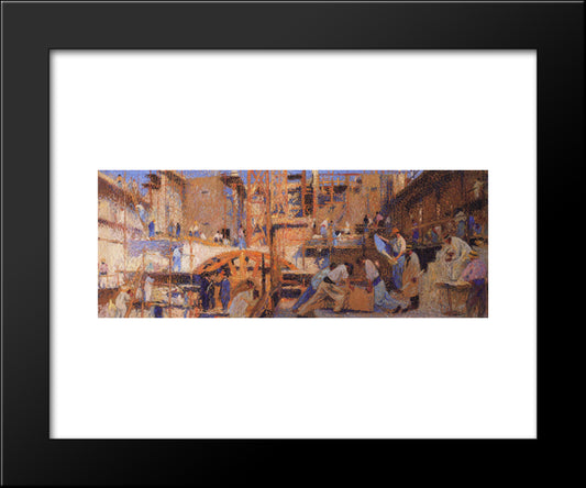 Work 20x24 Black Modern Wood Framed Art Print Poster by Martin, Henri