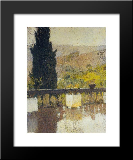 The Terrace 20x24 Black Modern Wood Framed Art Print Poster by Martin, Henri