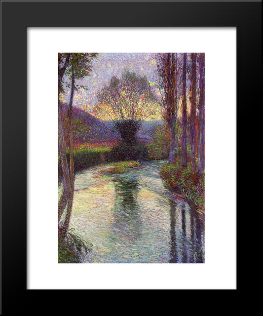 Reflected Willow On The Green 20x24 Black Modern Wood Framed Art Print Poster by Martin, Henri
