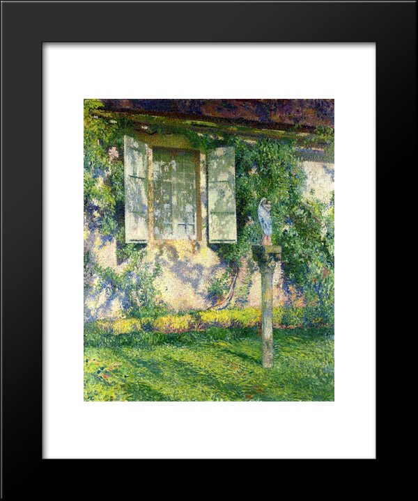 The Facade Of Marquayrol 20x24 Black Modern Wood Framed Art Print Poster by Martin, Henri