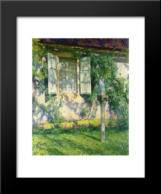The Facade Of Marquayrol 20x24 Black Modern Wood Framed Art Print Poster by Martin, Henri