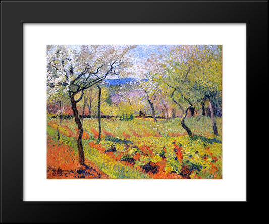 Flowering Garden In Spring 20x24 Black Modern Wood Framed Art Print Poster by Martin, Henri