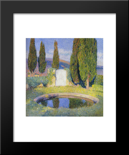 Fountain 20x24 Black Modern Wood Framed Art Print Poster by Martin, Henri