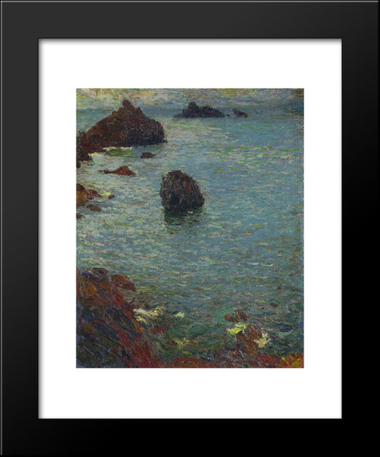 Recifs 20x24 Black Modern Wood Framed Art Print Poster by Martin, Henri