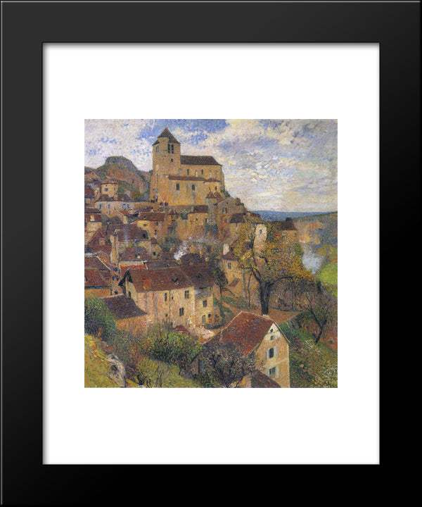 Saint Cirq Lapopie 20x24 Black Modern Wood Framed Art Print Poster by Martin, Henri