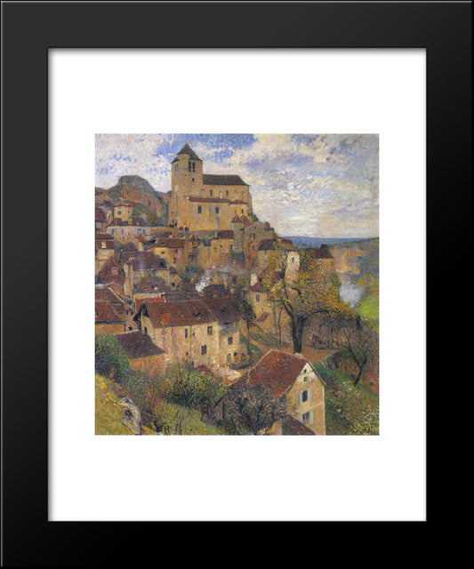 Saint Cirq Lapopie 20x24 Black Modern Wood Framed Art Print Poster by Martin, Henri