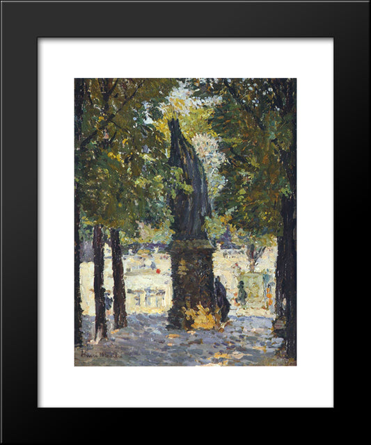 Garden Of Luxembourg 20x24 Black Modern Wood Framed Art Print Poster by Martin, Henri