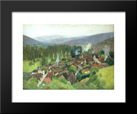 View Of The Terrasse De Marquayrol, Labastide Du Vert 20x24 Black Modern Wood Framed Art Print Poster by Martin, Henri