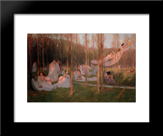 Serenity, Illustration For Book Vi Of The Aeneid 20x24 Black Modern Wood Framed Art Print Poster by Martin, Henri