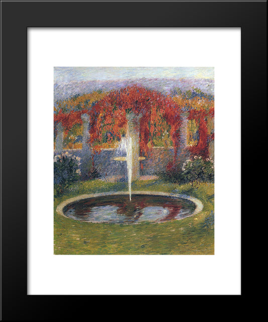 Pool Manor De Marquayrol 20x24 Black Modern Wood Framed Art Print Poster by Martin, Henri