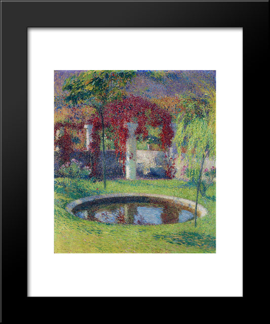 Pool Near Tonnelle De Marquayrol 20x24 Black Modern Wood Framed Art Print Poster by Martin, Henri